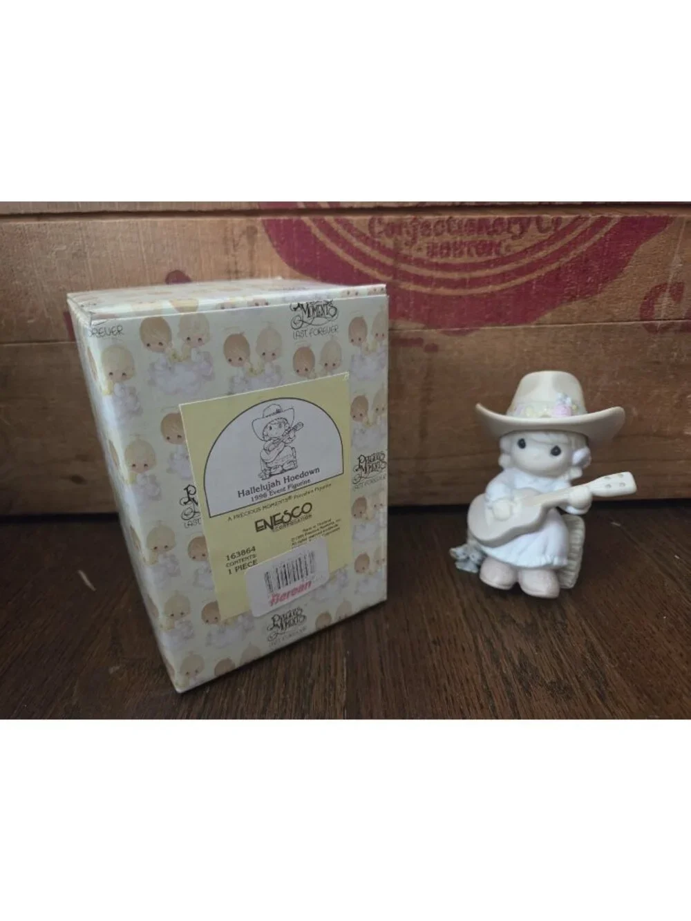 Vtg 1996 Precious Moments HALLELUJAH HOEDOWN Figurine 164864